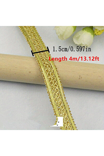Choice 4 meters Golden 1 4m/13.12ft each pack Golden lace trims big wide sewi...