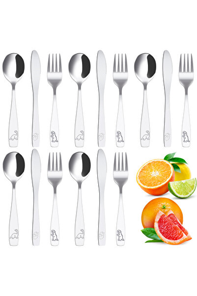 Choice 15Pcs 9/15Pcs Kids Silverware Set 410 Stainless Steel Kids Fork Spoon ...