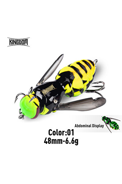 Choice KINGDOM 48mm-6.6g-01 Kingdom Fishing Lures Artificial Bait 4.2g 40mm 6...