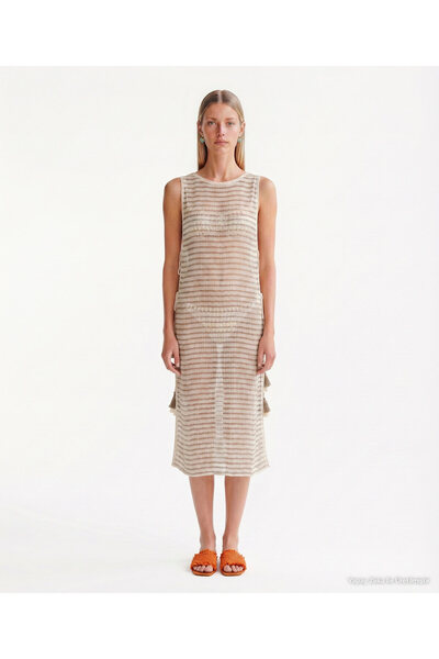 Yargıcı Plain Crew Neck Sleeveless Dress