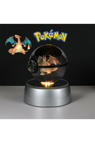 Choice20 Charizard Pokemon 3D Crystal Ball Figure Toys Pokeball Mimikyu Bulba...