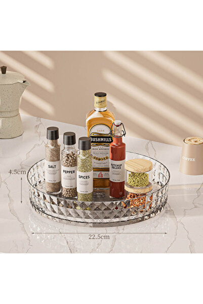 Choice3 transparent B9046C Rotating Rack Organizer For Kitchen Cosmetics Stor...