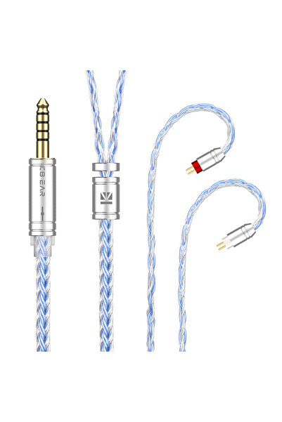 Choice 1.2m 2PIN4.4 Silver Blue KBEAR ST16 Crystal 16 Cores Upgrade Cable 5N ...
