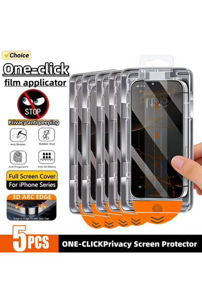 Choice17 iPhone Air 5 pieces AntiSpy 5PCS Oleophobic Coating Privacy Screen P...