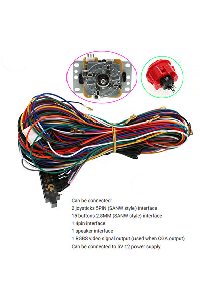 Choice Ctype 28Pins Connector Jamma Loom Wire Harness For Arcade Box Game Boa...