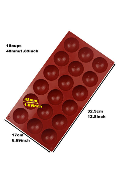 Choice 48mm diameter Semi Sphere Silicone Chocolate Mold Half Ball Cake Tray ...