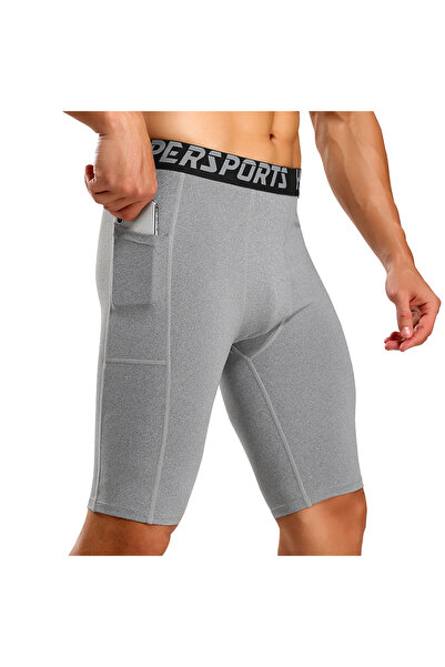 Choice26 XL Gray Men Running Short Quick Dry Leggings Mens Compression Tights...