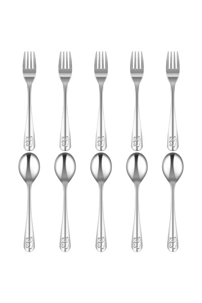 Choice4 10Pcs Style 1 9/15Pcs Kids Silverware Set 410 Stainless Steel Kids Fo...