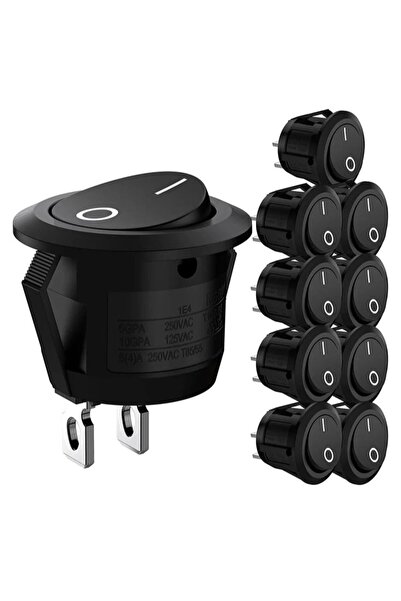 Choice 10 قطع 10 قطع SPST Snap-in ON-Off 2 Pin Round Snap Rocker Boat Switch ...