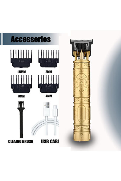 Choice17 060-GoldBuddha Professional Electric T9 Hair Clipper USB Cordless Be...