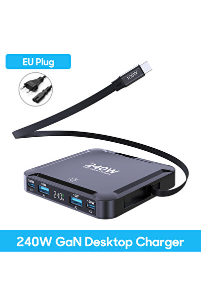 Choice9 240W EU Plug Ueetop 175W GaN USB C Charger LED Display 6-Port Desktop...