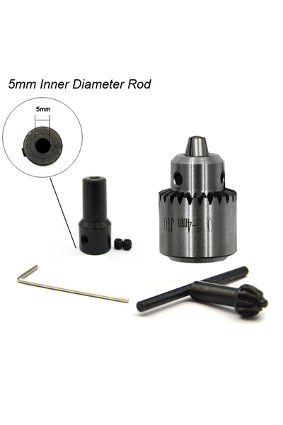 choice2 Chuck Adapter 5mm Micro Motor Drill Chuck JT0 with Key 4mm 5mm 6mm 8m...