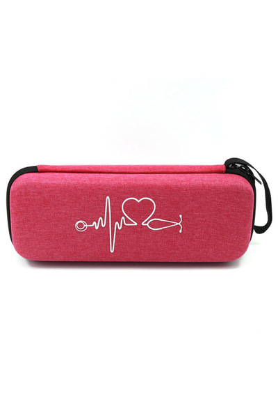 Choice3 Rose Red EVA Travel Portable Medical Stethoscope Storage Box First Ai...