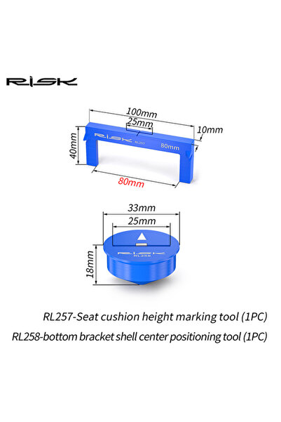 Choice RL257 And RL258 MTB Fitting Tool Saddle Measure Tool Bicycle Seat Heig...