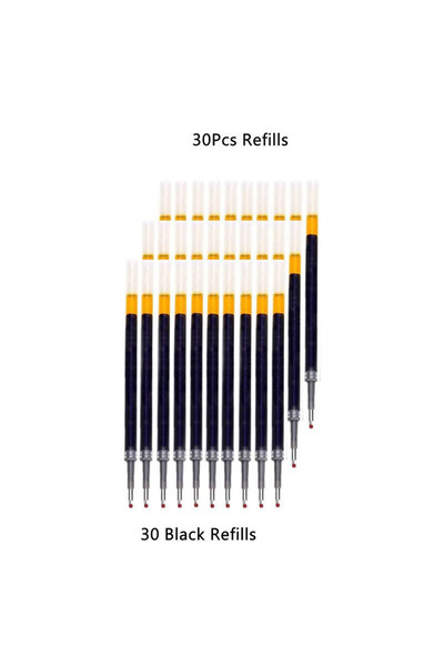 Choice3 Black-30Refill 0.5mm Retractable Gel Pens Set Black/red/blue Ink Ball...