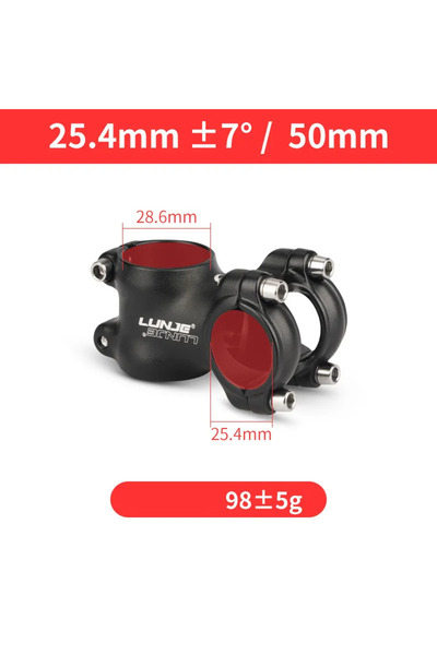 Choice 7Degree-25.4x50mm Ultralight Bicycle Stem MTB Road Bike Stem 25.4/31.8...