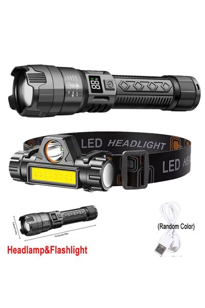 Choice6 Heinast Portable combo Rechargeable COB LED USB Headlamp Strong Magne...
