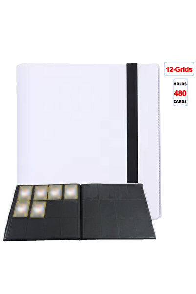 Choice White-12 Grids 1Pc Card Binder 160/360/480 Trading Card Holder Book PP...