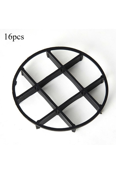 Choice1 16pcs - black Circular Grid Flower Pot Cushion Elevated Stands - Suit...