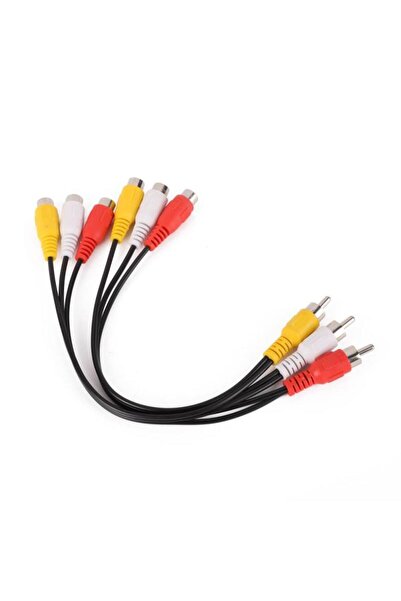 Choice1 25m 3male to 6female RCA Cable 3 RCA Male To 6 RCA Female Plug Splitt...