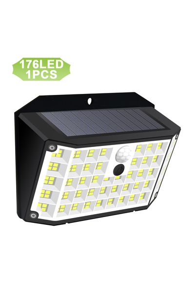 Choice 1PC Solar Outdoor Lights 176 LED Solar Powered Motion Sensor Flood Lig...