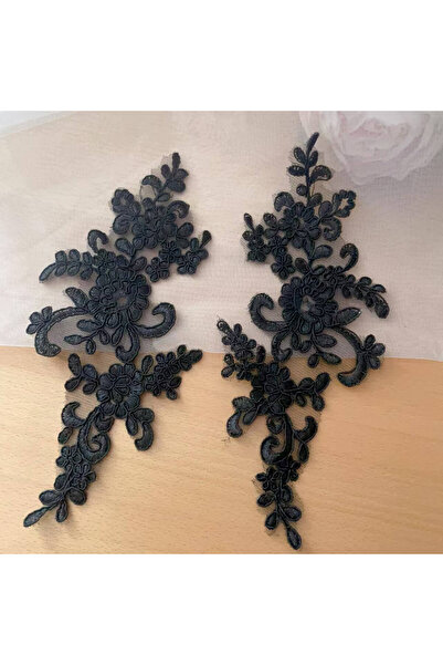 Choice5 Black X 10pcs 10Pcs/5Pairs.High-quality Border Lace Mirrored Flowers....