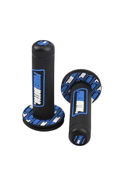 Choice4 blue Motorcycle Motorbike 24 22mm Handle Grips Universal Handlebar Ge...