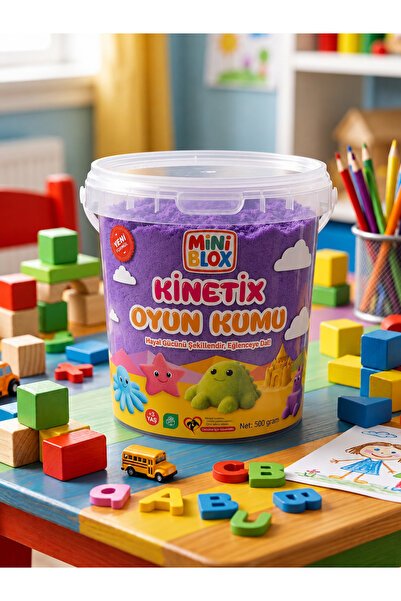 MİNİBLOX Doğal Kinetik Oyun Kumu 500gr