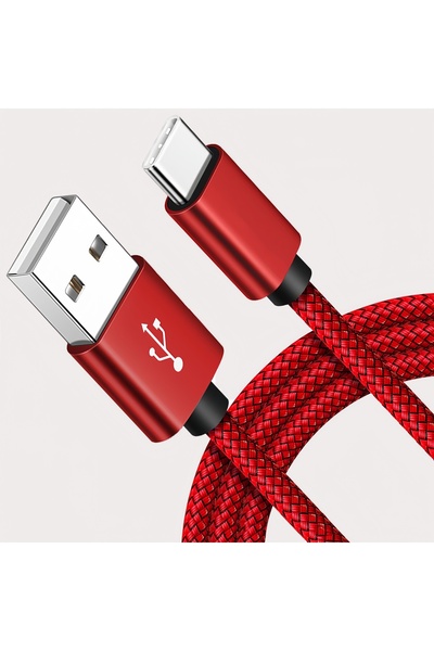 Choice19 2m 5pcs red 5pcs 10pcs Usb A to Type C Charging Cable Nylon Braided ...
