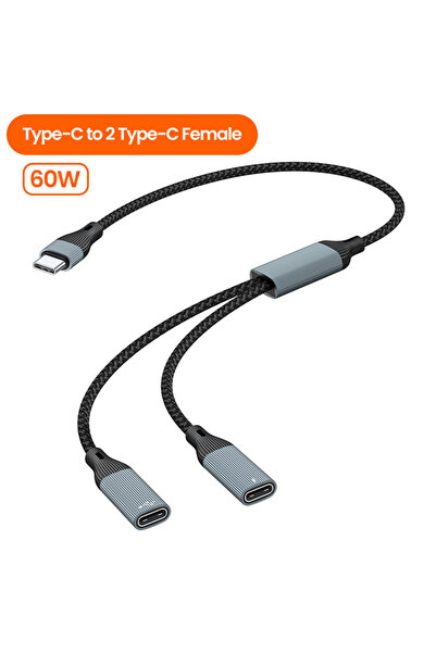Choice 2 Type-C Female Elough USB C HUB Multiple Splitter Adapter OTG PD 60W ...