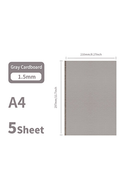 Choice A4 Gray 1.5mm 5pcs A4 Gray Cardboard 1mm 1.5mm 2mm 3mm Grey Paperboard...
