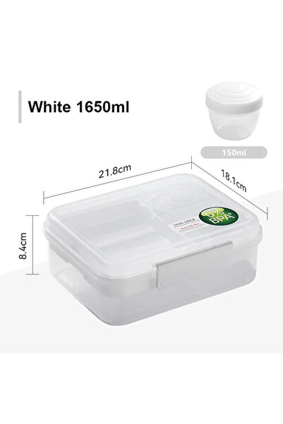 Choice Large White Portable Handle design Double layer Lunch box Compartment ...