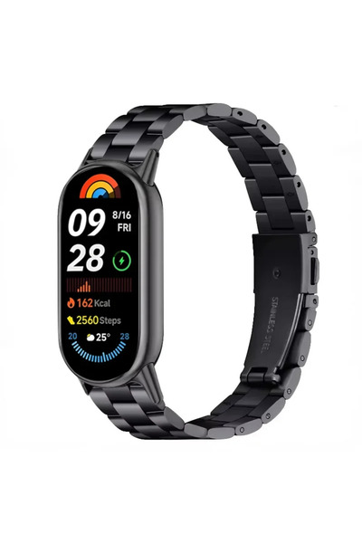 Choice14 Xiaomi Band 10 Black Stainless Steel Strap for Mi Band 10 Stainless ...