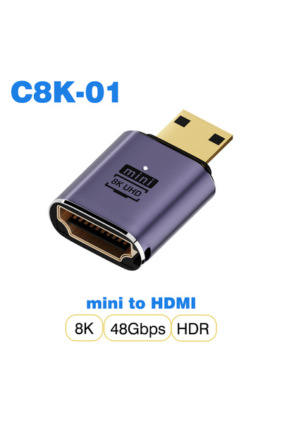 Choice 1 PCS C8K-01 Mini to HDMI UGOURD HDMI2.1 Cable Adapter Mini Micro HDMI...