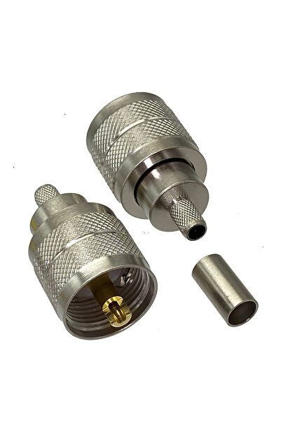 Choice 10pcs Connector UHF male PL259 crimp RG58 RG142 LMR195 RG400 cable str...