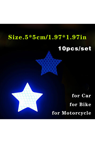 Choice Blue 10pcs/set Car Bumper Reflective Safety Strip Stickers Car Star Re...
