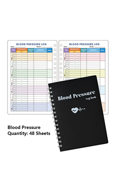 Choice A5 Blood Pressure 48 sheets Undated PVC Cover Coil Blood Pressure Log ...