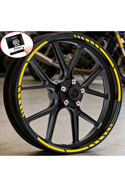 Choice5 ZNJx1 (LG-A0)-Yellow 16PCS/1Set Racing Stripe for 17-19inch Rims Moto...