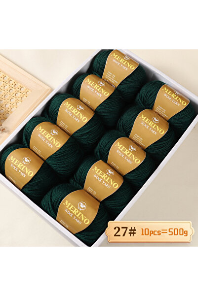 Choice 27 Dark Green 500g of High-Quality 212 Medium-Fine Alpaca Wool Yarn, S...