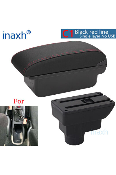Choice1 صندوق مسند ذراع أوبل كورسا C1 أسود أحمر بدون منفذ USB، قطع غيار داخلي...