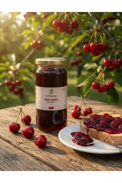 Sofyanın Arka Bahçesi Şeker Ilavesiz Vişne Reçeli 300gr
