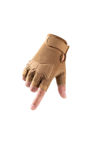 Choice6 XL Sand Unisex Half Finger Cycling Training Gloves Non-Slip Wear-Resi...