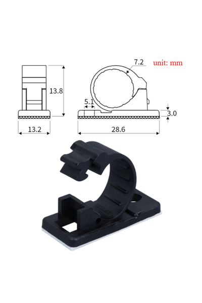 Choice3 10pcs LY-6J 10PCS Self-Adhesive Cable Organizer Clips Management Wire...