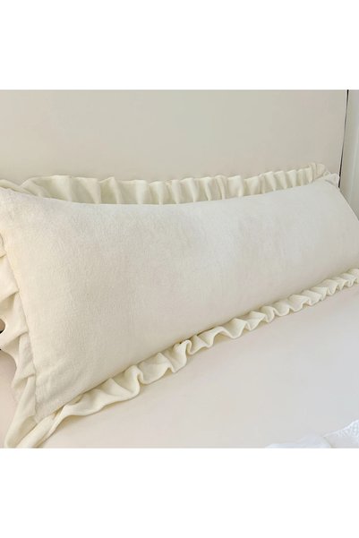 Choice 120x48cm(No Pillow) White Length Sleeping Pillowcase with Ruffle Winte...