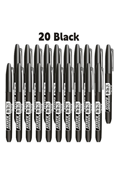 Choice Black-20PCS 6 PCS Permanent Marker Pen Manga Drawing Markers Black Blu...