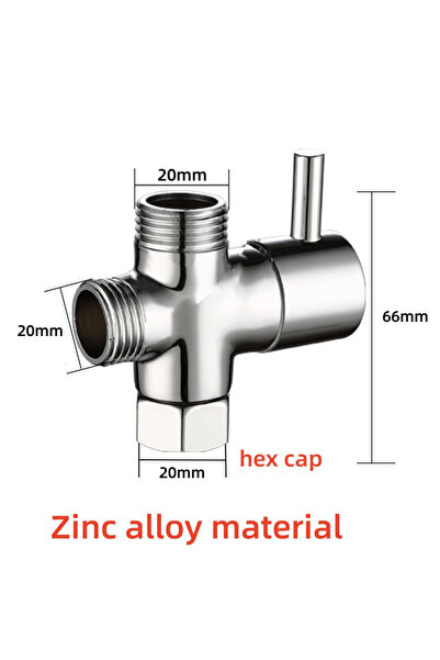 Choice1 zinc alloy hex cap G1/2in 3 Way Diverter Valve T-Adapter Converter Fo...
