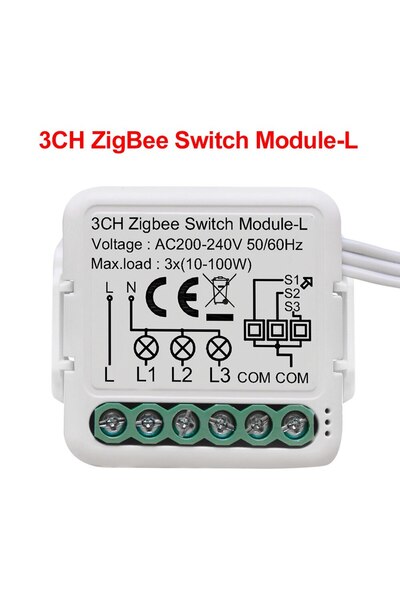 choice2 وحدة مفتاح ذكي ZB Switch 3CH L GIRIER Tuya ZigBee لا تتطلب سلكًا محاي...