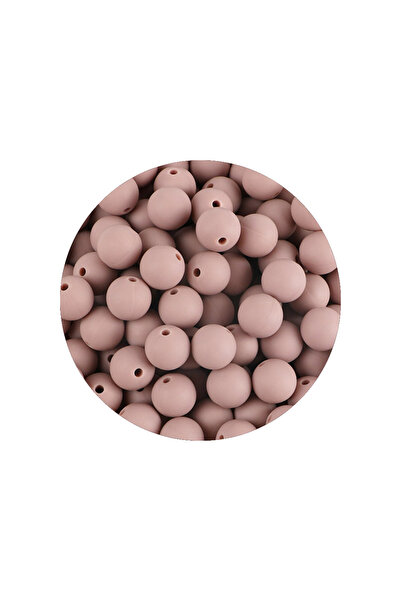 Choice 100pcs rose brown Kivoct 100Pcs 12MM Round Silicone Beads For Jewelry ...