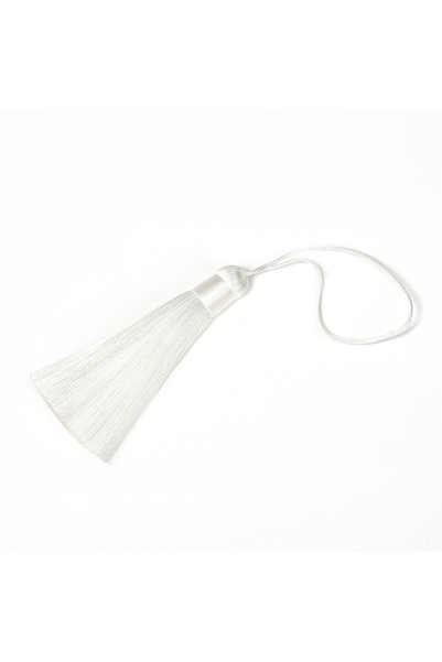 Choice 10PCS White 10pcs Polyester Silk Tassel Brush 8cm Satin Tassel for Jew...