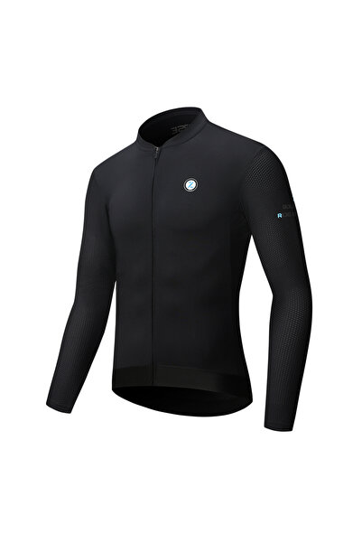 Choice L Black ZRSE Men's Cycling Jersey with Long Sleeve UPF 50+ Anti-UV Sli...